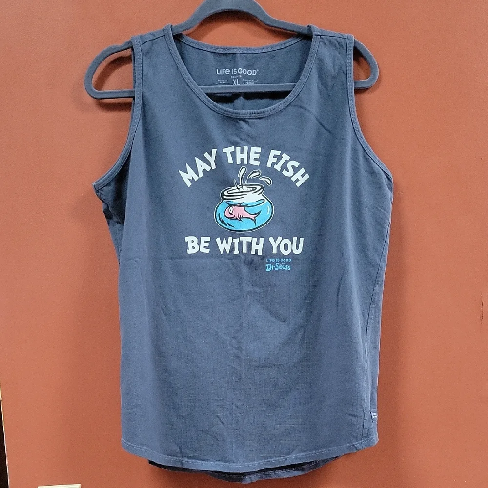 Life is Good Gray Tank Top - Picture 1 of 4